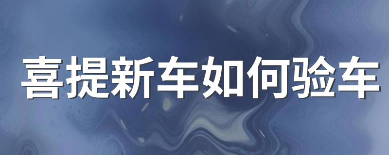 喜提新车如何验车 验车时该注意的点