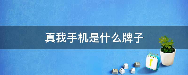手机真我是什么牌子 真我是啥牌子手机