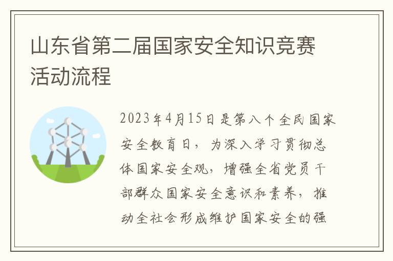 山东省第二届国家安全知识竞赛活动流程