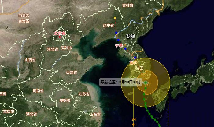 6号黑龙江台风路径实时发布系统 受卡努影响局地有暴雨并伴有大风