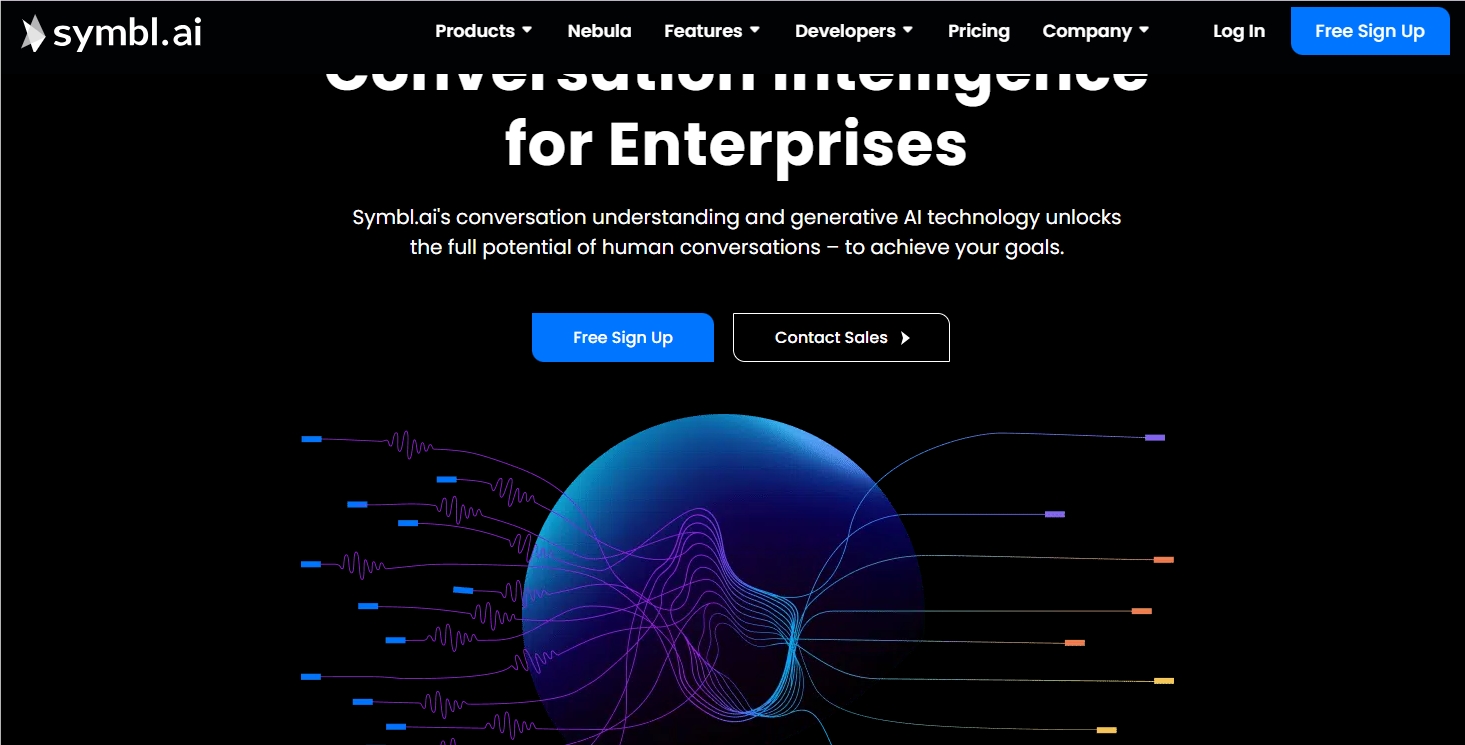 企业级对话智能平台Symbl.ai 集成实时语音转文本和上下文理解