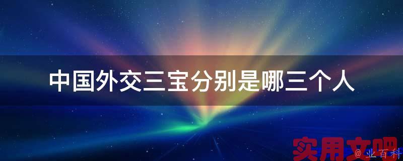 中国外交三宝分别是哪三个人