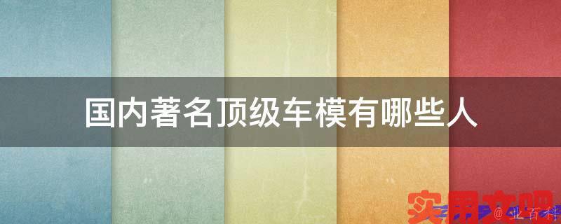 国内著名顶级车模有哪些人