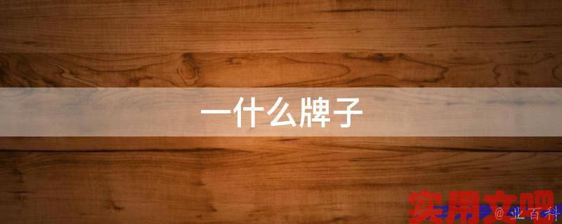 一什么牌子