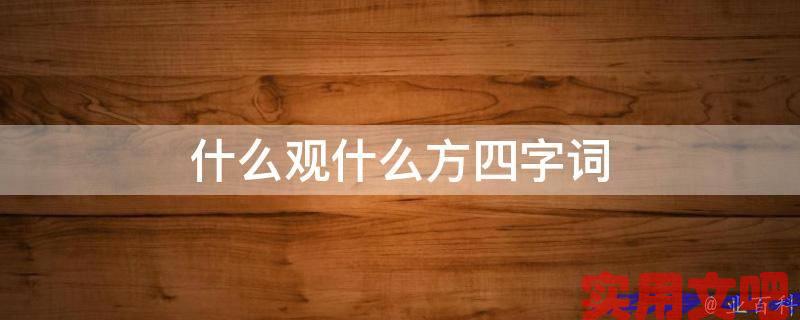 什么观什么方四字词