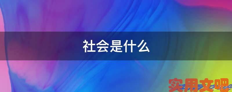 社会是什么