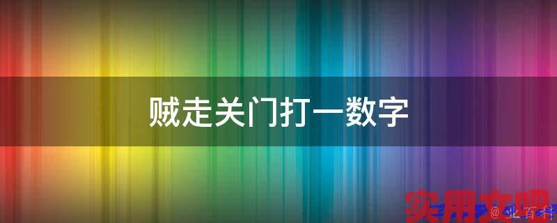 贼走关门打一数字