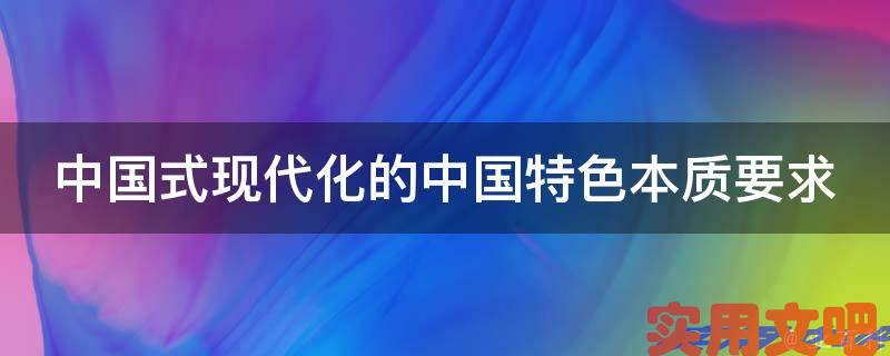 中国式现代化的中国特色本质要求