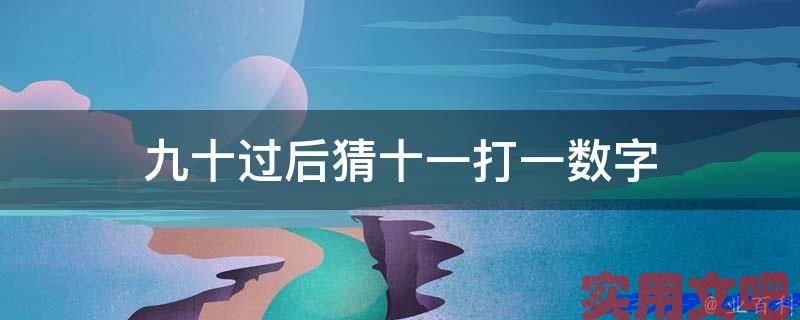 九十过后猜十一打一数字
