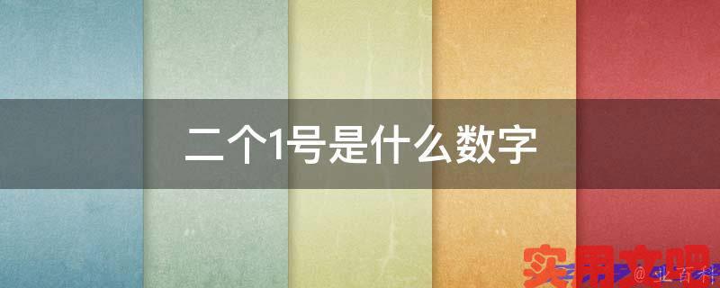 二个1号是什么数字