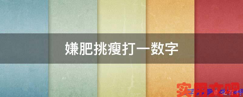 嫌肥挑瘦打一数字