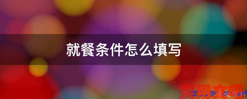 就餐条件怎么填写