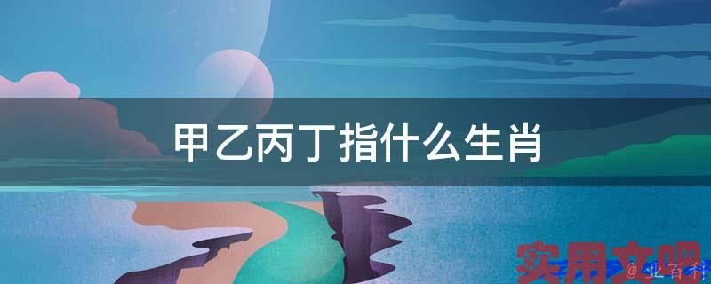 甲乙丙丁指什么生肖